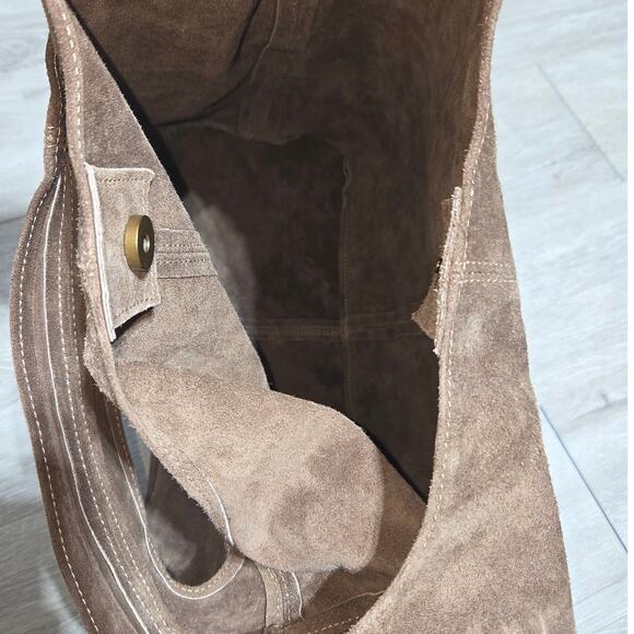Brandy Melville Brown Suede Hobo Bag with Matching Wallet - Picture 6 of 9